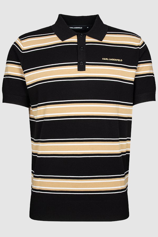 ΠΛΕΚΤΗ ΜΠΛΟΥΖΑ POLO KARL LAGERFELD - 990 ΜΑΥΡΟ